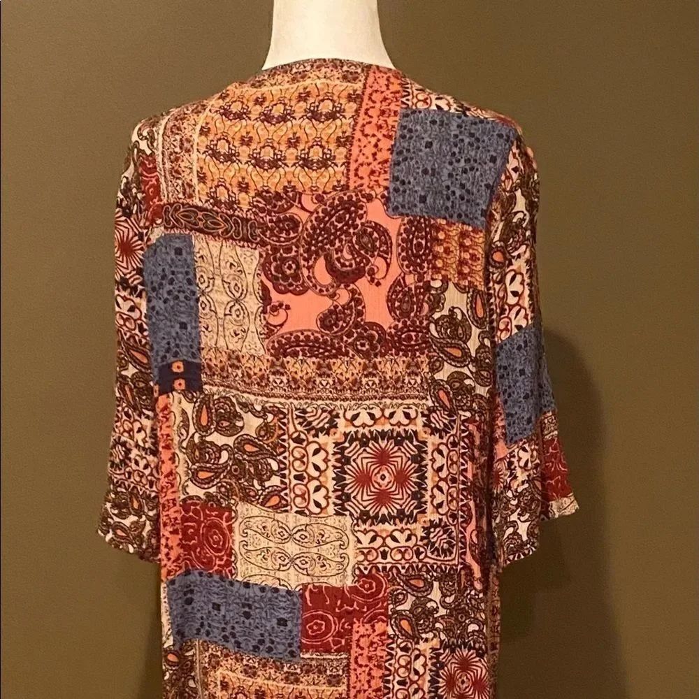 L Love Multi Pattern Cardigan Size Large - Picture 2 of 10